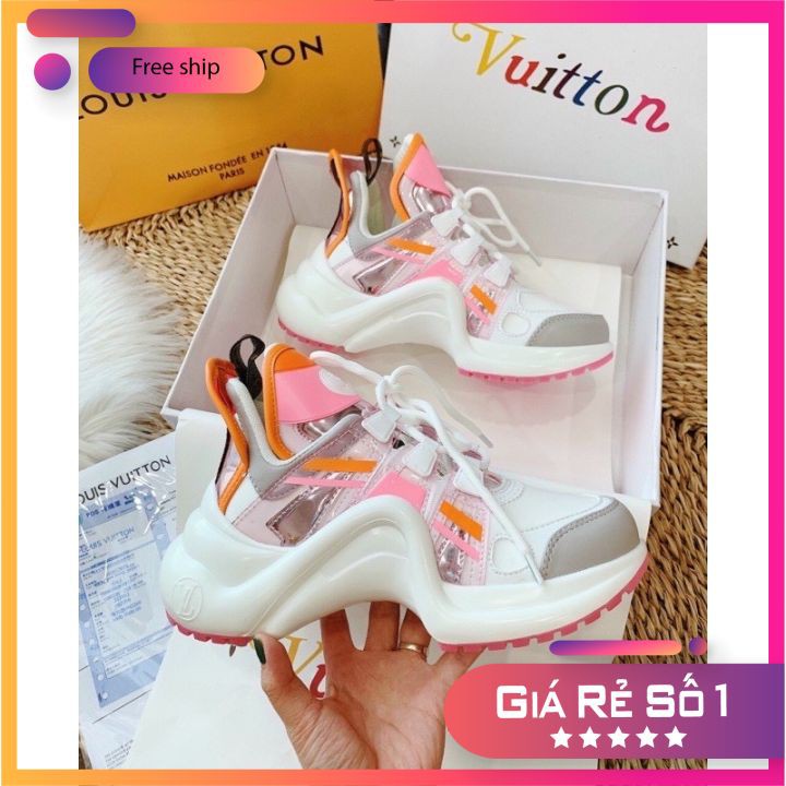Giày LV. Archlight Trắng hồng hàng 1:1 chất lượng ( full box + freeship )