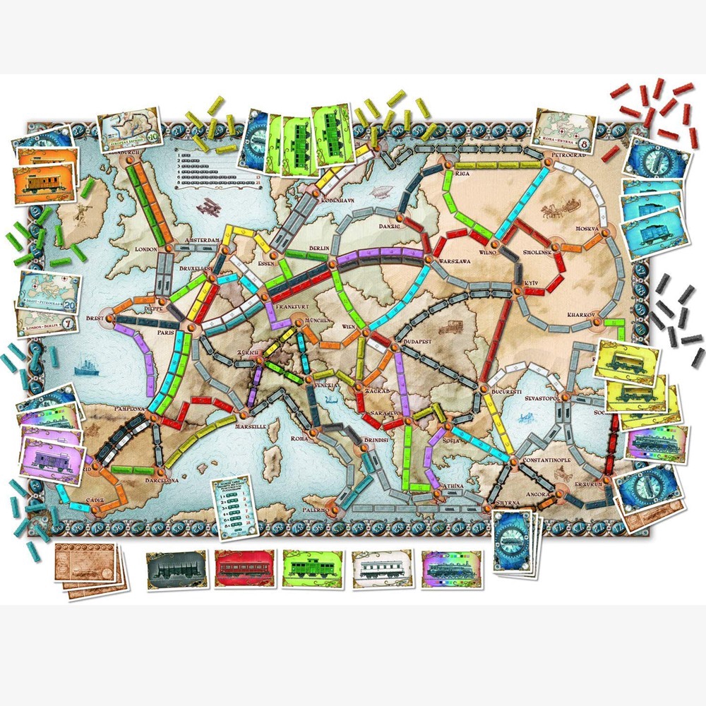 Bộ trò chơi Board Game Ticket To Ride Europe thú vị