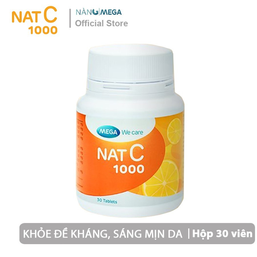 Vitamin C Tăng Cường Sức Đề Kháng Cho Cơ Thể  Nat C 1000mg  ( 30 Viên/ Lọ)- 0305785 | Thế Giới Skin Care