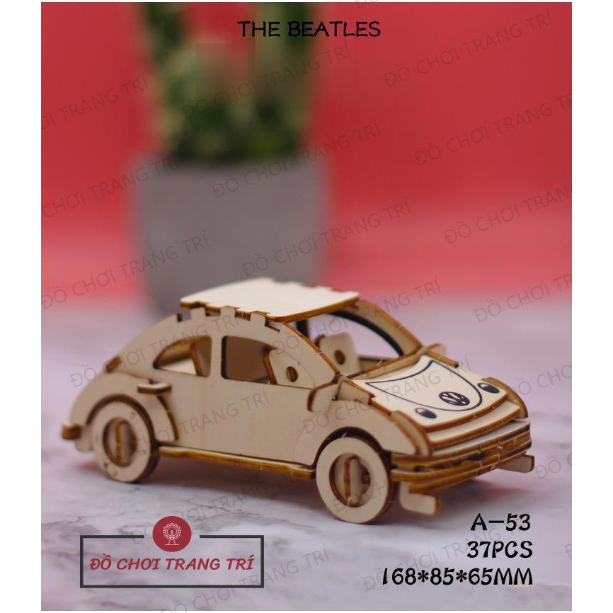 Đồ chơi lắp ráp gỗ 3D - Mô hình XE - Trang trí tiểu cảnh