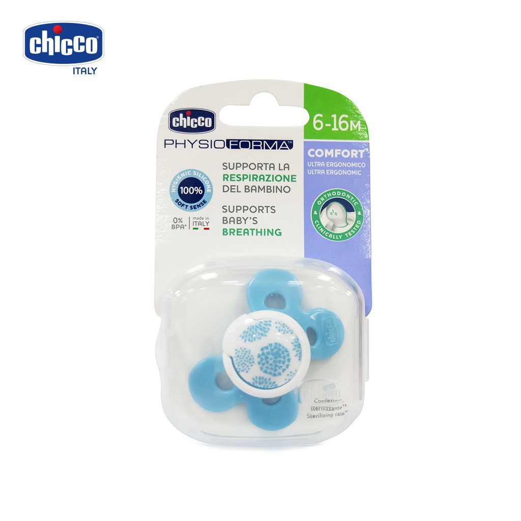 Ty ngậm silicon Chicco physio comfort 6-16M