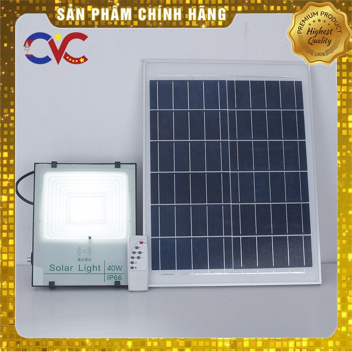 CVC Pha Led năng lượng mặt trời 40W Siêu Sáng Tự Động On/Off - Pin Dùng Lâu - bảo hành 1 năm