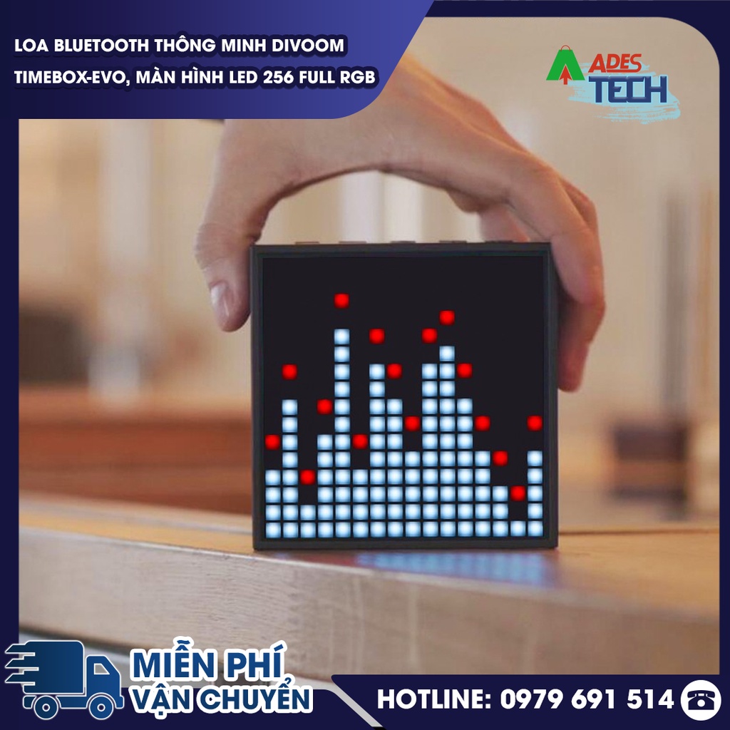 Loa Nghe Nhạc Bluetooth Divoom Timebox Evo | Loa Nghe Nhạc Thông Minh | màn hình LED 256 Full RGB