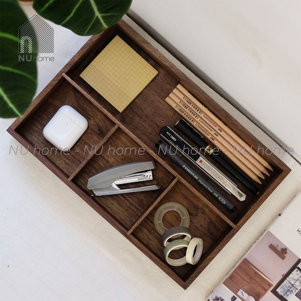 nuhome.vn | Khay gỗ đa năng - Kebo, khay đựng bút bằng gỗ, hộp đựng bút để bàn cao cấp thiết kế theo phong cách Nhật Bản