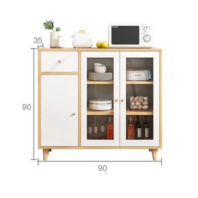 [Giao lắp tại TP.HCM] Tủ Gỗ Kèm Cửa Kính Để Đồ Nhà Bếp, Để Lò Vi Sóng Và Các Vật Dụng Khác Thương Hiệu SIB Decor KG20