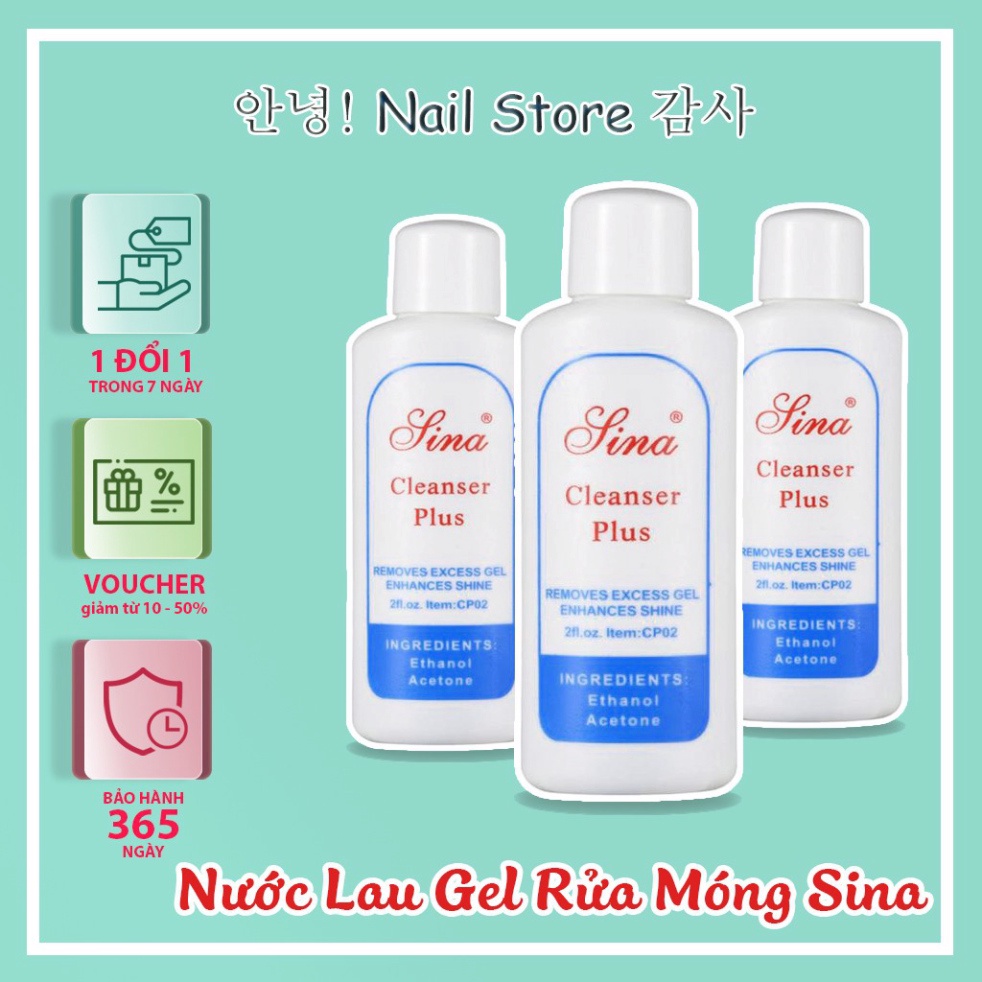 Nước Lau Gel pinpai rửa cọ rửa gel móng làm nail mi chuyên dụng - Chai 60ml