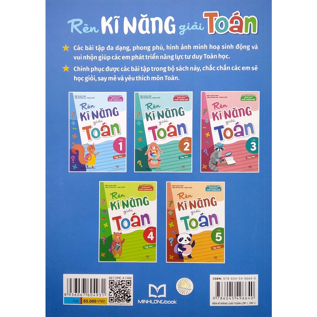 Sách Rèn Kĩ Năng Giải Toán Lớp 1 - Tập 2 (Theo Chương Trình Giáo Dục Phổ Thông Mới)