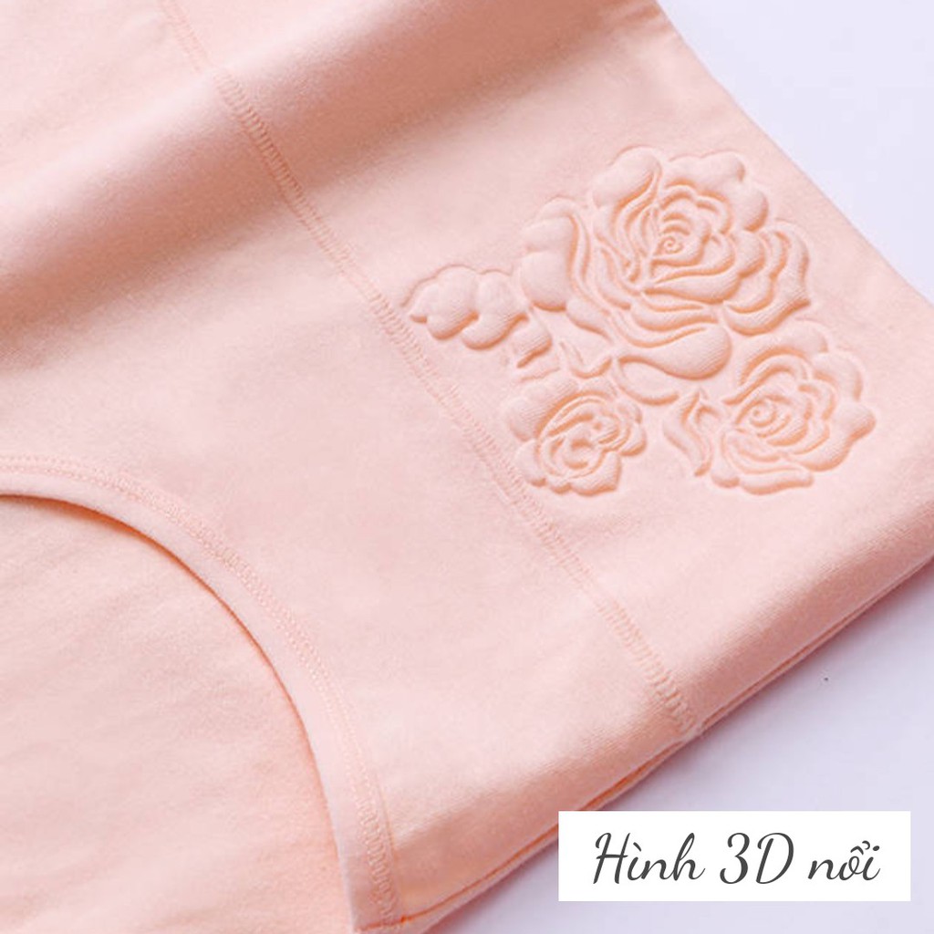 Quần lót gen bụng MS Mombaby, nâng mông in hoa 3D chất cotton