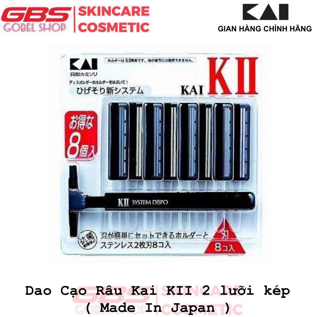 Dao Cạo Râu KAI KII 2 Lưỡi Kép Nhật Bản