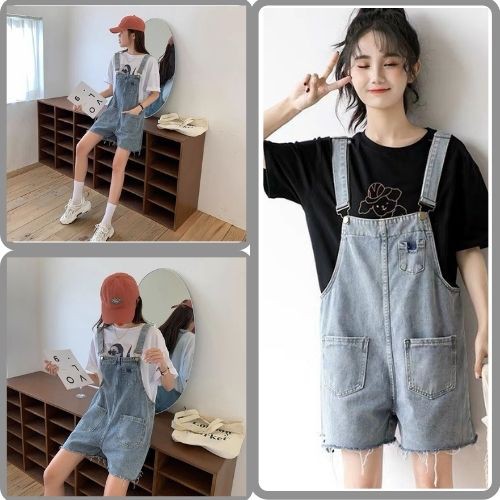 Quần yếm yếm short nữ ,dáng ngắn siêu xinh, VÁY Vintage- ulzzang , XUONGMAYHANOI.2