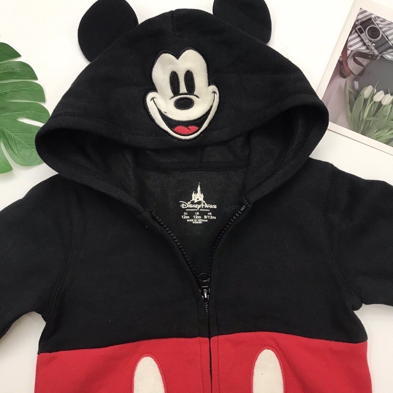 Áo Khoác Nỉ Xuất Dư Xịn Disney Sz 3M-24M, Chất Nỉ Dày Mịn, Hình In Sắc Nét