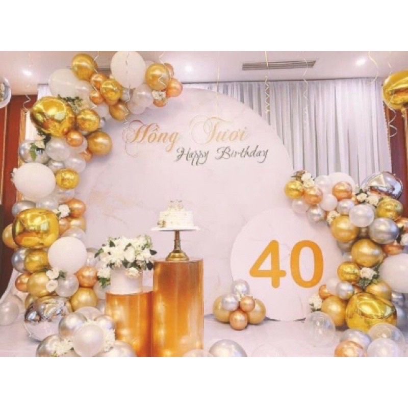 Bóng tròn 4D nhiều size trang trí sinh nhật, trang trí phòng cưới, decor, tiệc, khai trương