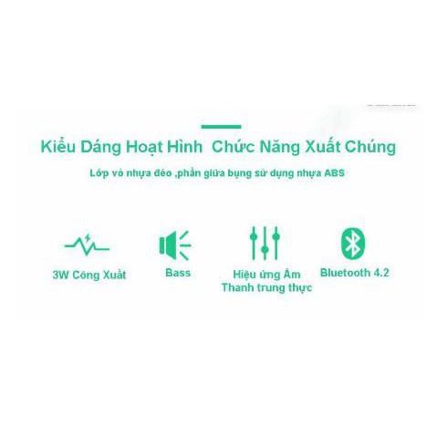 Giá Sốc Stoy Loa Bluetooth Hoạt Hình Gấu, Heo, Thỏ Dễ Thương Âm Thanh Lớn Nhỏ Gọn Dễ Cầm Theo