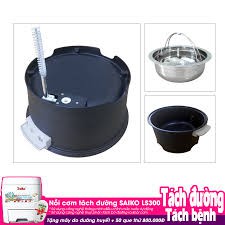 [Mã ELMS05 giảm 5% đơn 300k]Nồi cơm tách đường Saiko LS 300 (3 lít )tặng máy đo đường huyết và 50 que thử