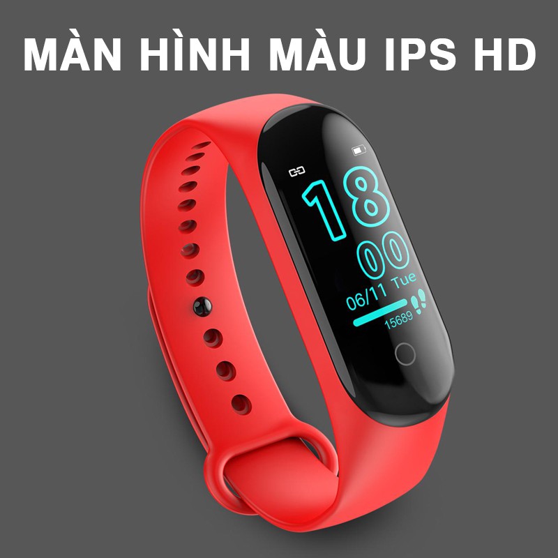 Đồng hồ thông minh M4 màn hình màu IPS HD, chống nước IP68, theo dõi nhịp tim, giấc ngủ - Bảo hành 6 tháng