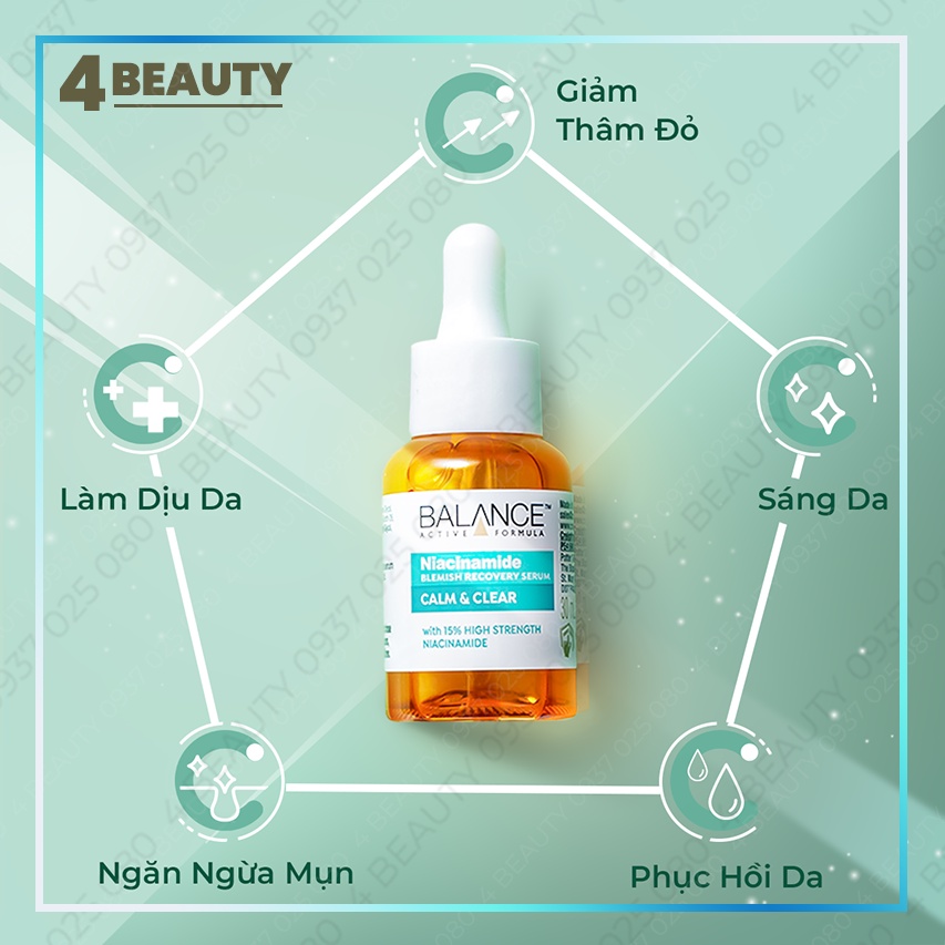 Serum Balance Niacinamide 15% Blemish Recovery ngừa mụn mờ thâm - 30ml