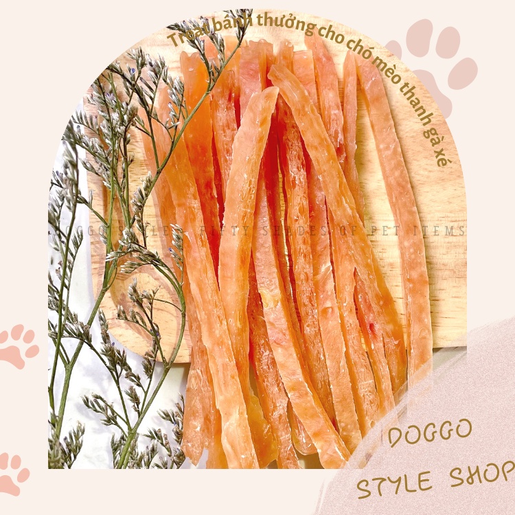 Gà Sợi Sấy Khô DOGGOSTYLE Cho Chó Mèo Gói 50G Bổ Sung Canxi Làm Sạch Răng Thức Ăn Treat Bánh Thưởng Cho Thú Cưng