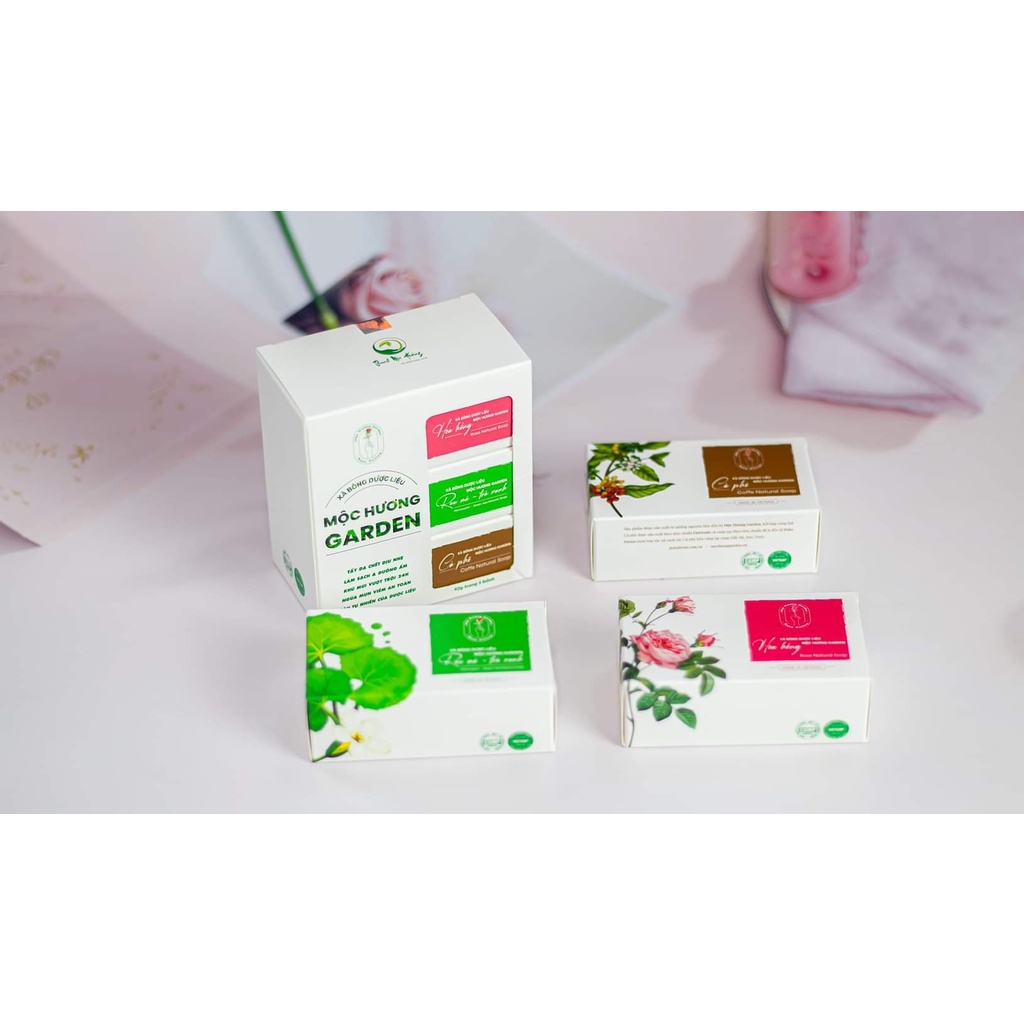 Xà Bông Dược Liệu Mộc Hương Garden Thanh Mộc Hương - Đánh bay mụn lưng, viêm lỗ chân lông