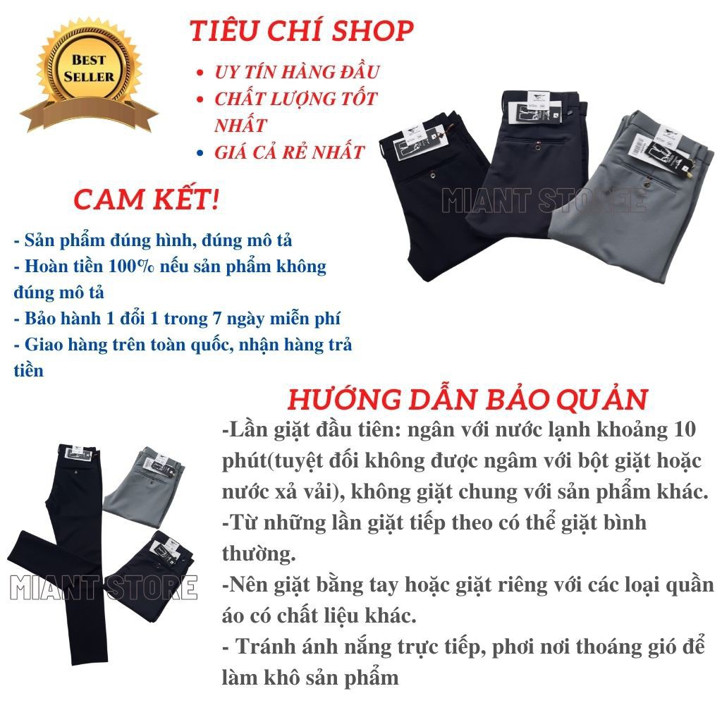 (Giá Sỉ) Quần Tây Nam (size từ 45-88kg), Quần Tây Âu Co Giãn ,Vải Chống Nhăn Cao Cấp, Không Xù,Cá Tính