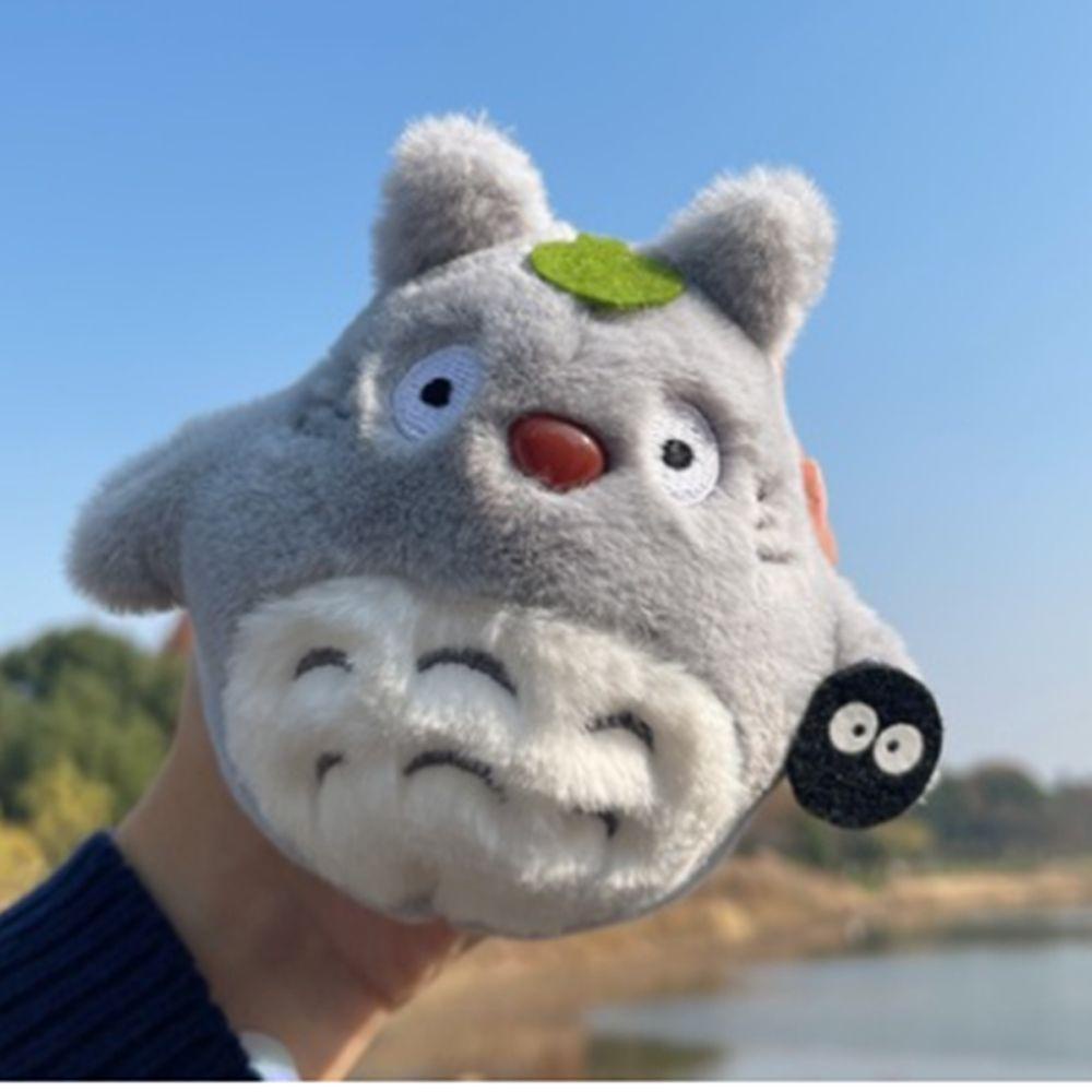 Totoro Nhồi Bông Mềm Mại 10cm Màu Xám &amp; Xanh Dương Trang Trí Chìa Khóa