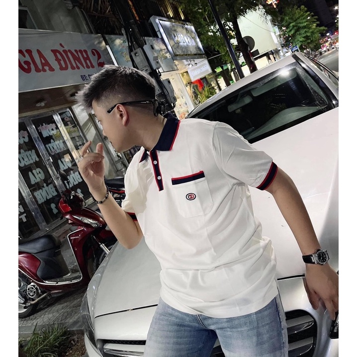 Áo  Polo  Nam Thời Thượng Sang Trọng .Dáng thể thao - Cotton-Hoạ tiết thời trang