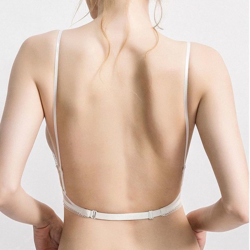 Áo ngực nữ dây mảnh khoét lưng xẻ sâu chữ U có gọng để mặc áo hở lưng tạo được nhiều kiểu