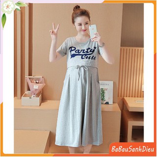 Váy bầu Party Cute thun dáng dài VB86K