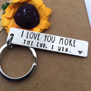 airspeccutin I LOVE YOU MORE MOST THE END I Win Key Chains Stainless Steel Keychains Gi thumbnail