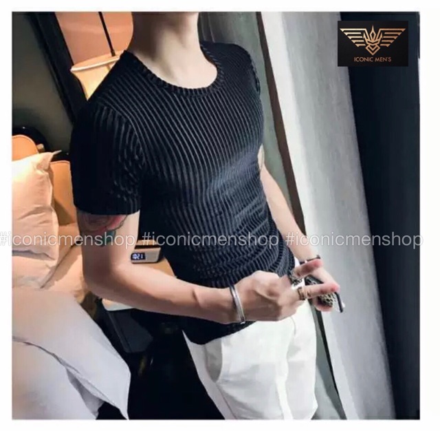 Áo thun nhung gân form body
