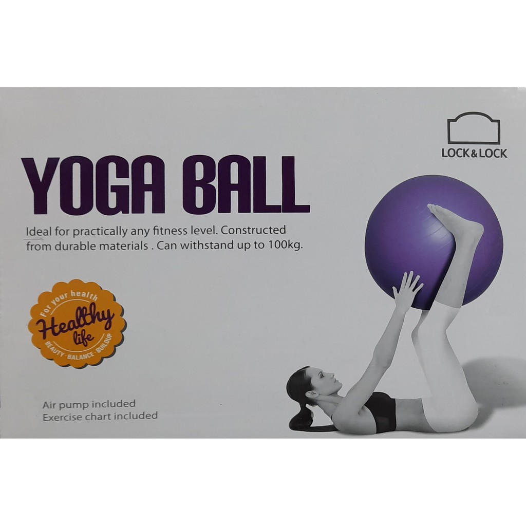 Bóng tập thể dục Yoga Ball Lock&Lock HLW804  55 cm màu hồng