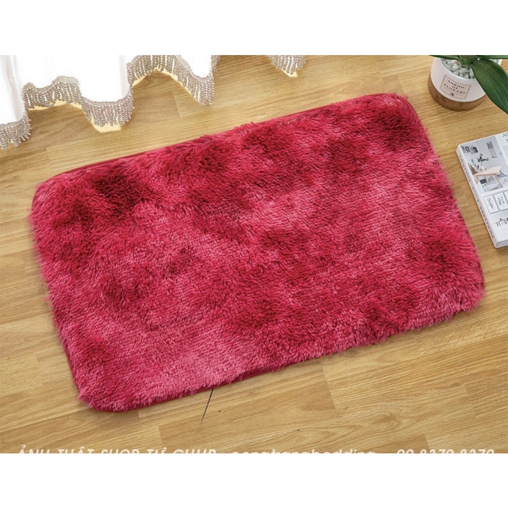 Thảm lau chân lông loang hàng đẹp thấm nước,kích thước 40x60cm,có chọn màu,màu loang hồng nhạt