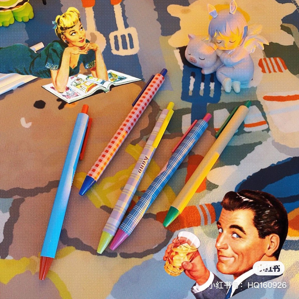 Bút mực gel đen ngòi 0.5mm phong cách cổ điển tiện lợi