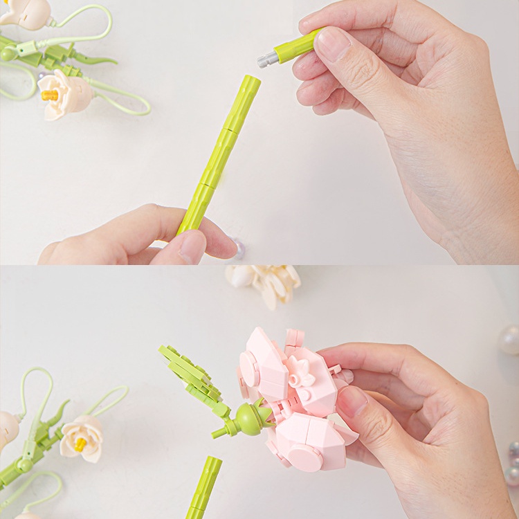 Bộ sản phẩm đồ chơi lắp ráp bông hoa trang trí sáng tạo
