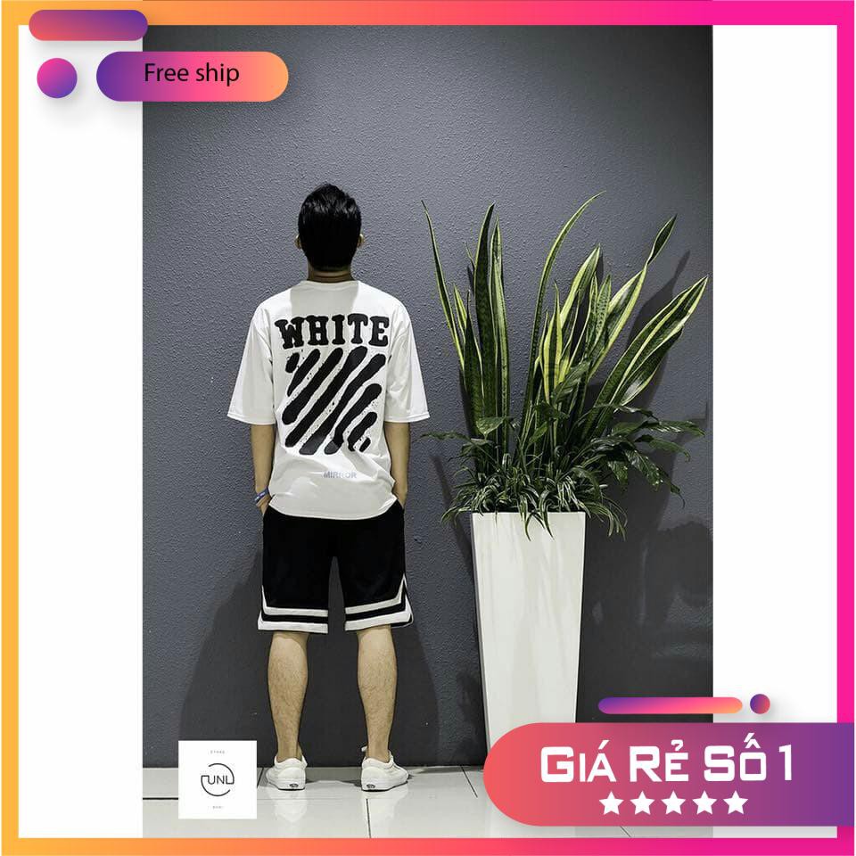 Bộ Thể Thao Nam TUVYSHOP Combo Quần 2V + Áo Thun Off-White Cotton Mát Hút Mồ Hôi