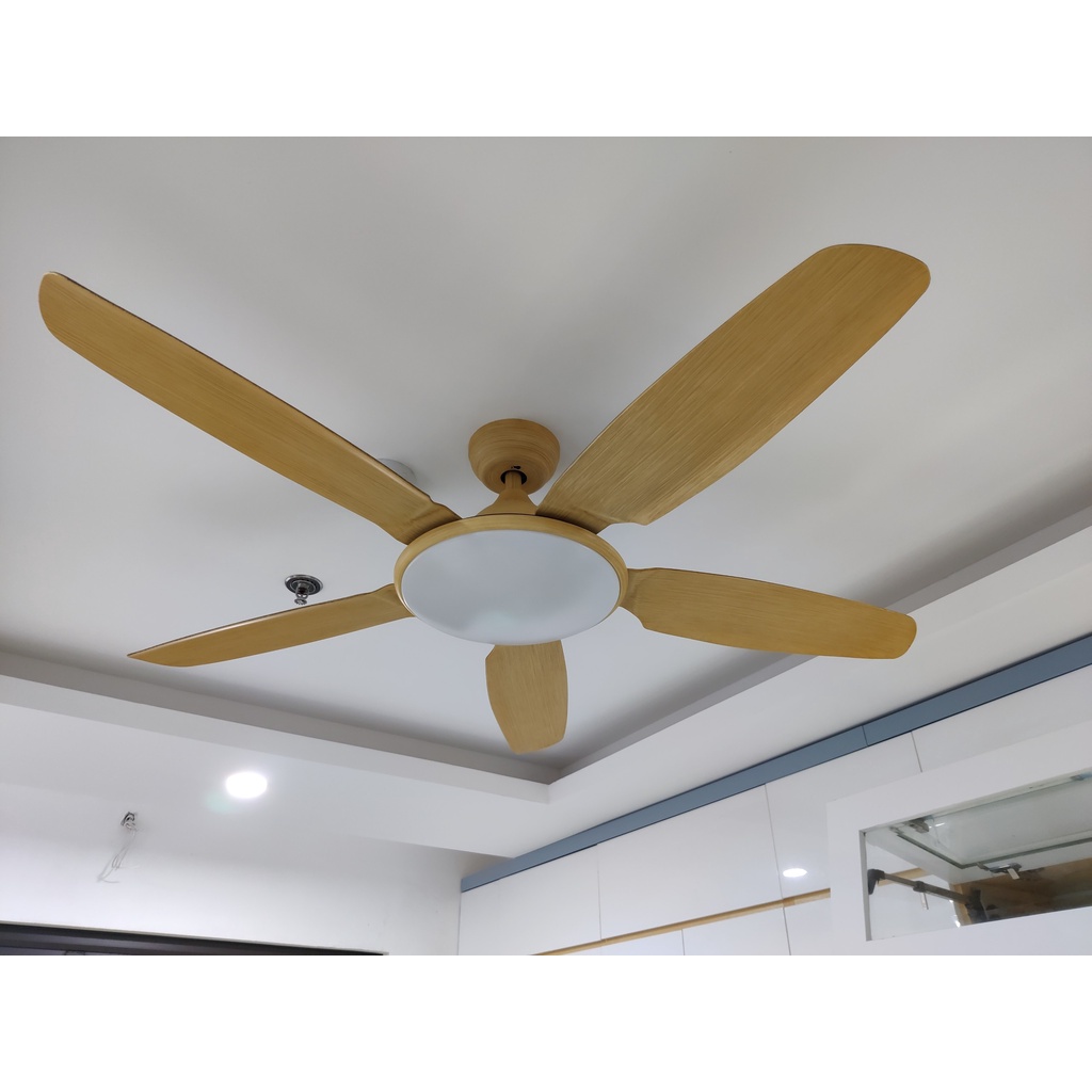 Quạt Trần Có Điều Từ Xa Động Cơ 6 Cấp Độ Gió - Công Xuất 90W- Động Cơ 1 Chiều, Có Đèn LED,
