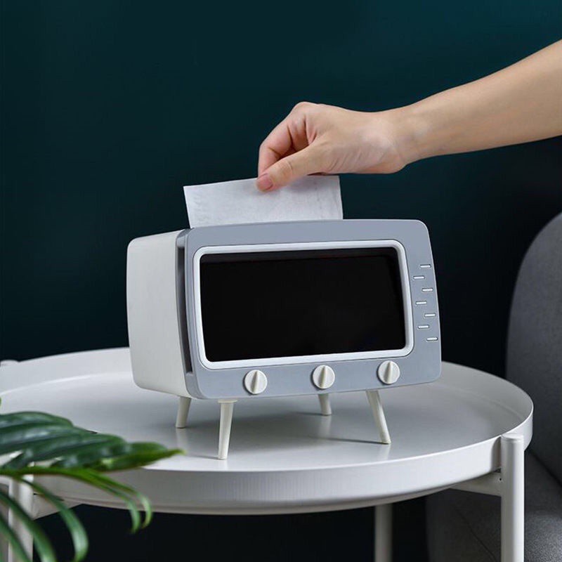 Hộp Đựng Khăn Giấy / Điện Thoại Hình Tv Cổ Điển Dễ Thương Dành Cho Phòng Khách / Phòng Ngủ