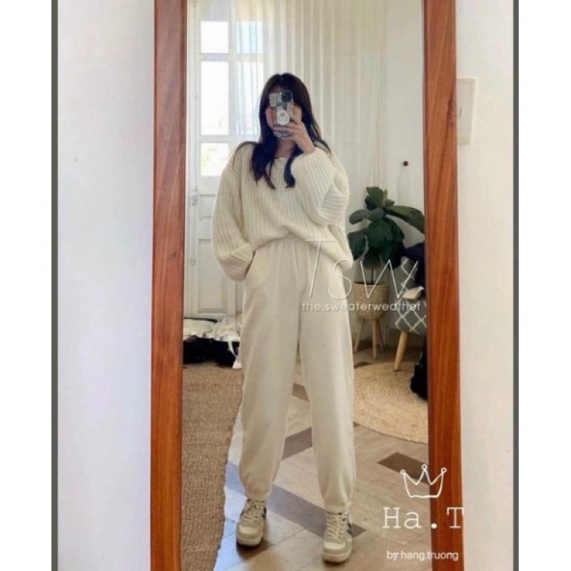 Quần nỉ jogger hàng qccc kèm anh thật cuối