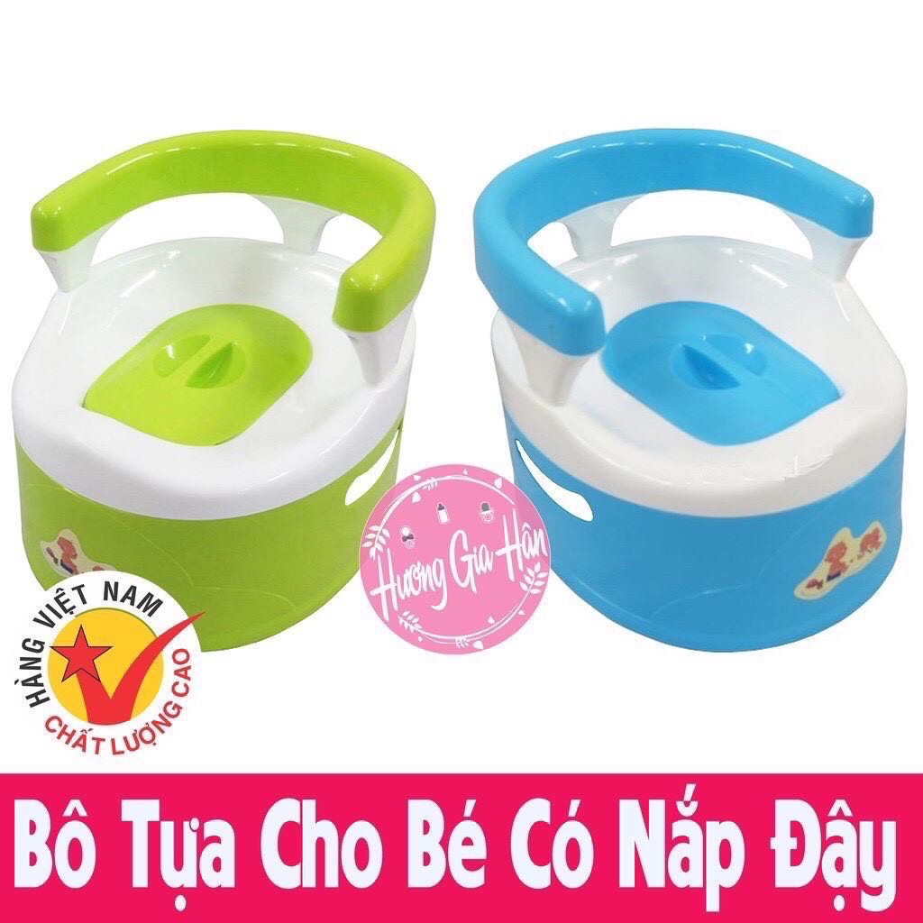 Bô vệ sinh cho bé có ngai tựa lưng Việt Nhật - Dụng cụ vệ sinh tiện lợi cho bé