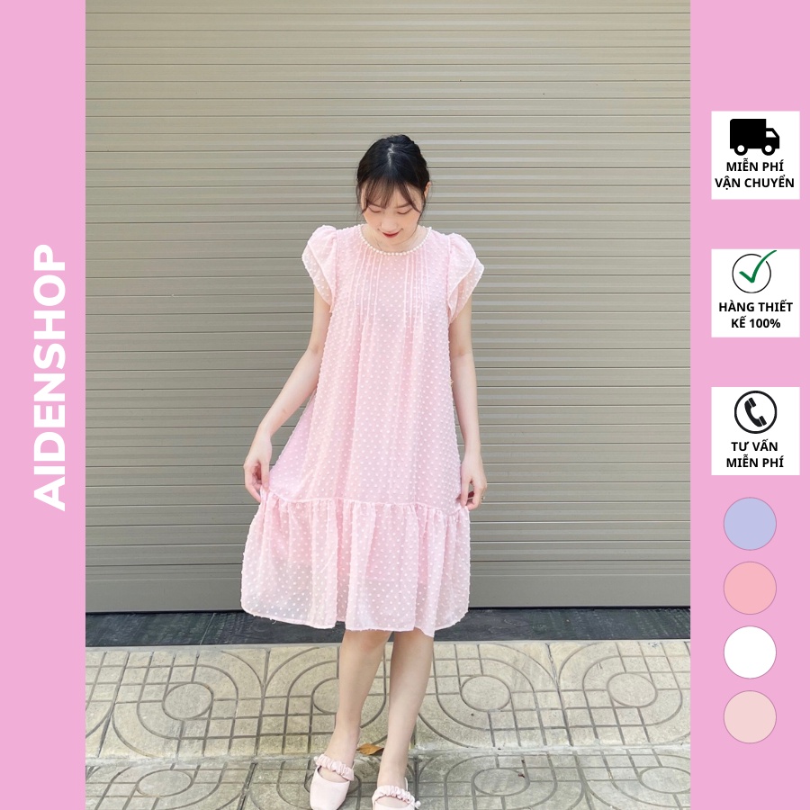 Váy bầu thời trang xinh Aidenshop đầm bầu thiết kế dự tiệc ren cao cấp mùa hè