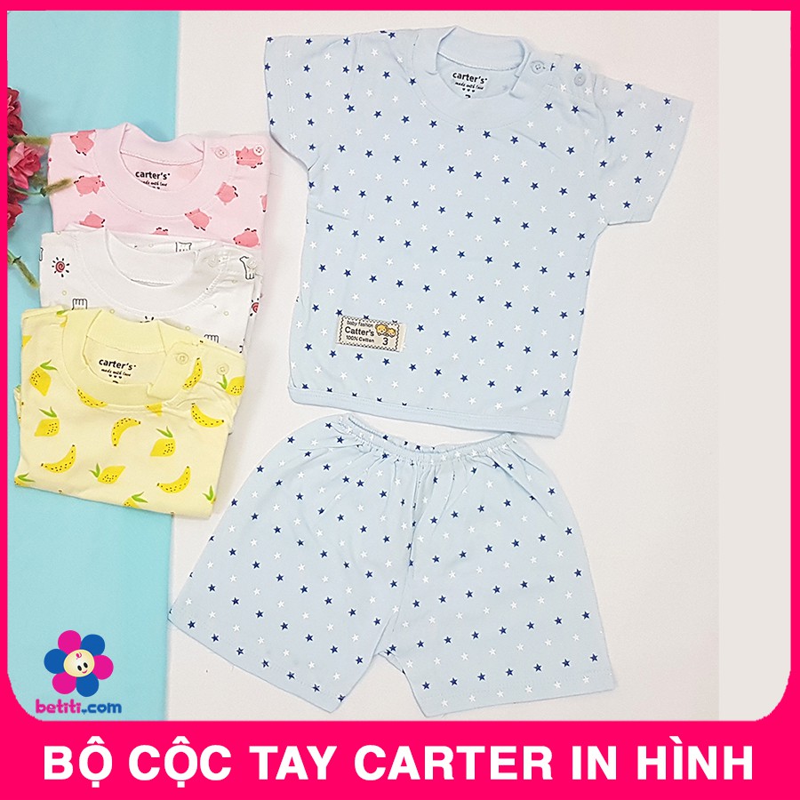 Bộ Cộc Tay Carter In Hình Xinh Xắn Cho Bé