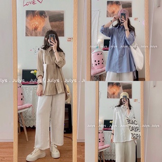 Áo sơ mi đũi trơn 3 màu xinh( hàng có sẵn)