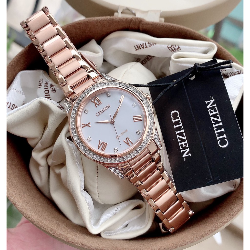 Đồng hồ nữ Citizen EM0233-51A - máy Quartz Pin Eco drive