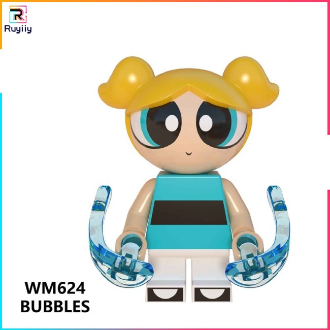Bộ Sưu Tập Mô Hình R3 The Powerpuff Girls Minifigures Buttercup Bong Bóng Hoa Đào Bộ Sưu Tập WM6051
