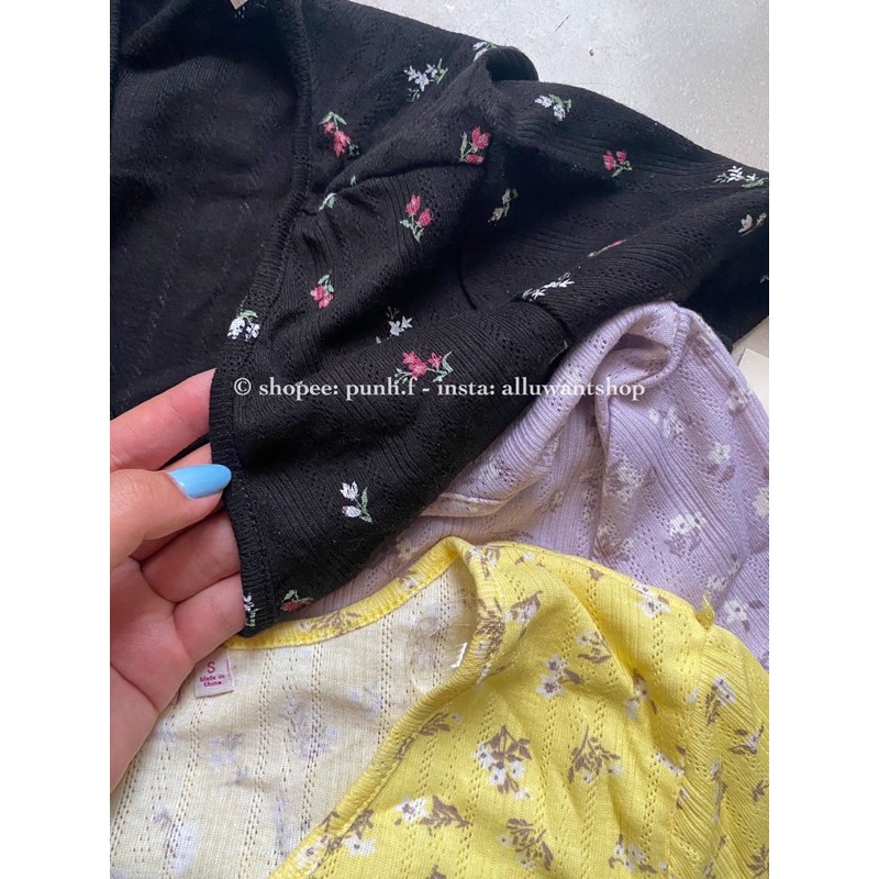 Áo hoa Vneck Croptop So XK