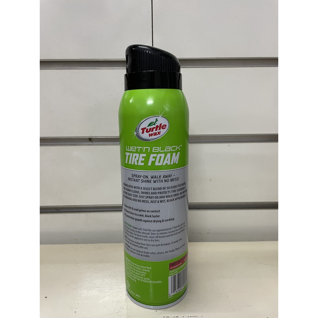 Turtle Wax Tire Foam &amp; Shine- Dung dịch dạng bọt tuyết xịt làm sạch và bóng vỏ (lốp) xe