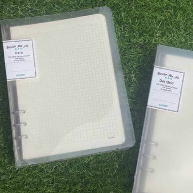 Sổ còng Klong A5 kèm 100 tờ caro / dot grid Binder A5 bìa nhựa trong suốt KLong MS: 994/995