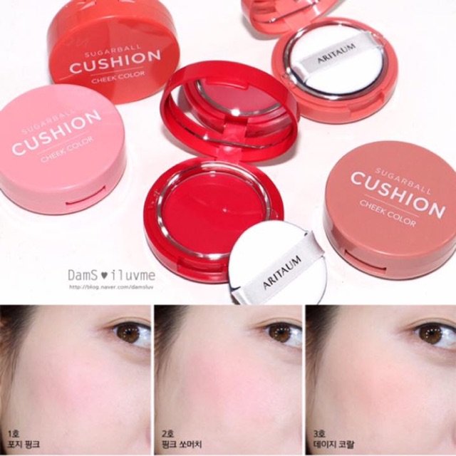 Má hồng Aritaum Sugarball Cushion Cheek Color