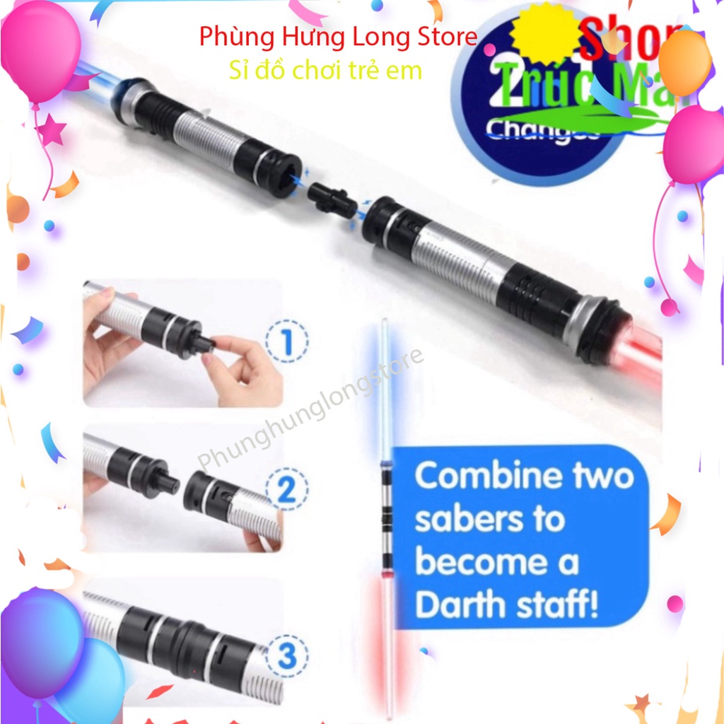 Set 2 Thanh Kiếm đồ giải trí Jedi Sabre Có đèn LED chiếu sáng chiếu sáng Cho Trẻ Em