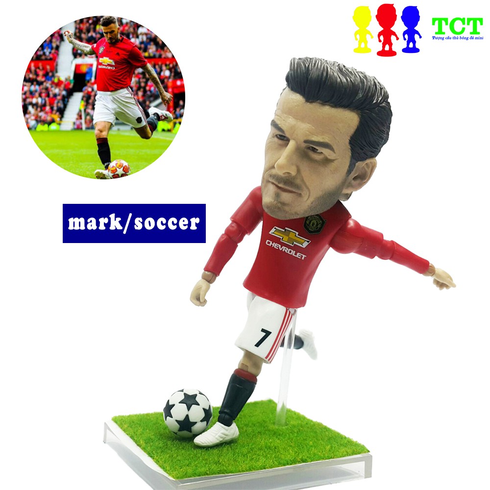 Tượng cầu thủ bóng đá MarkSoccer 13cm David Beckham - Manchester United (MU) thỏa thích tạo dáng