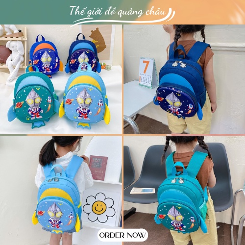 Balo siêu nhân cho bé mẫu mới 2022, quai cặp dày dặn chống nước - Hàng Quảng Châu Cao Cấp (8065)